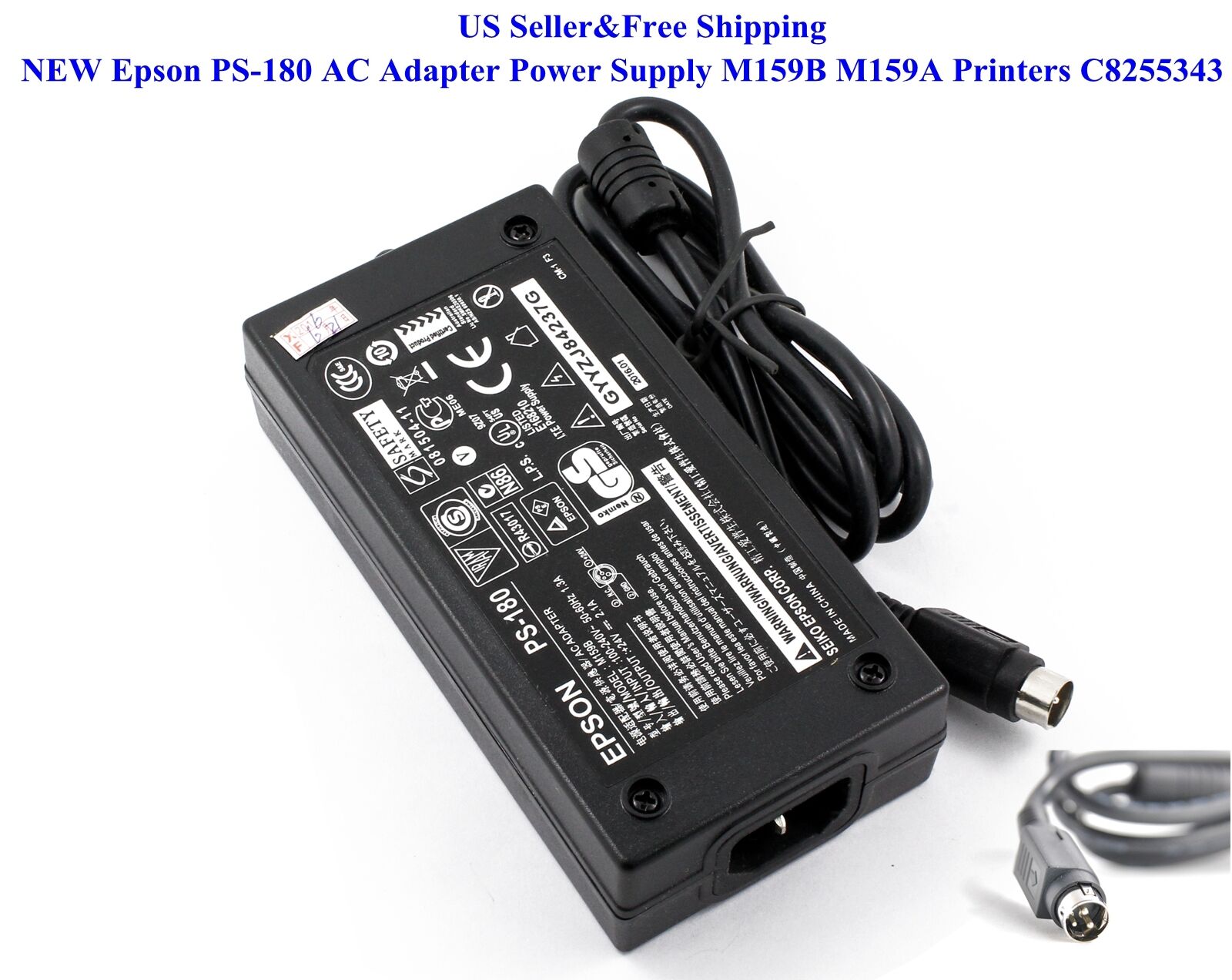 NEW Epson PS-180 AC Adapter Power Supply M159B M159A Printers C8255343 US Compatible Brand: For Epson Type: PS-180 A